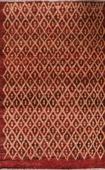 Trellis Wool Moroccan Area Rug 7x9