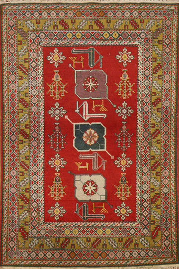 Antique Vegetable Dye Shirvan Area Rug 3x5