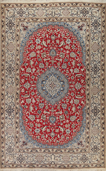 Floral Red Nain Persian Area Rug 8x11
