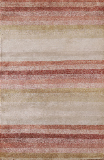Striped Gabbeh Wool Area Rug 4x6
