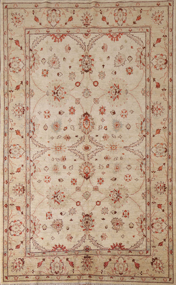 All-Over Floral Peshawar Oriental Area Rug 6x9