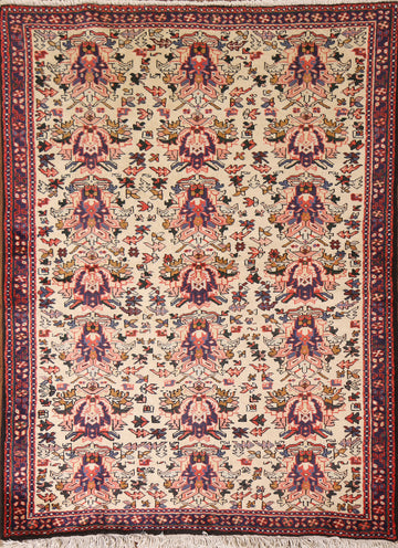 All-Over Gharajeh Persian Area Rug 5x6