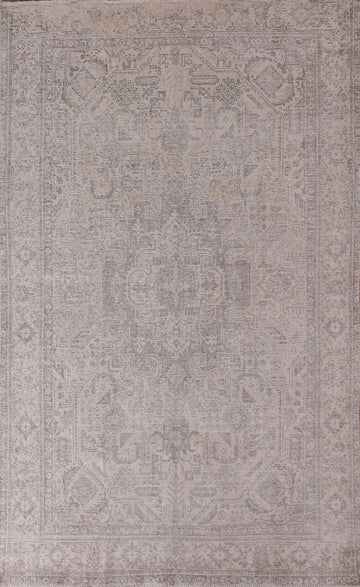 Distressed Tabriz Persian Area Rug 6x9