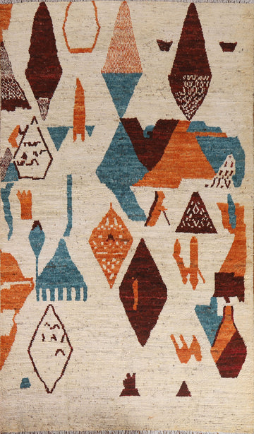 Handmade Moroccan Wool Area Rug 6x9