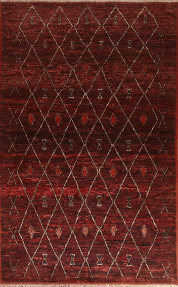 Trellis Wool Moroccan Area Rug 7x10