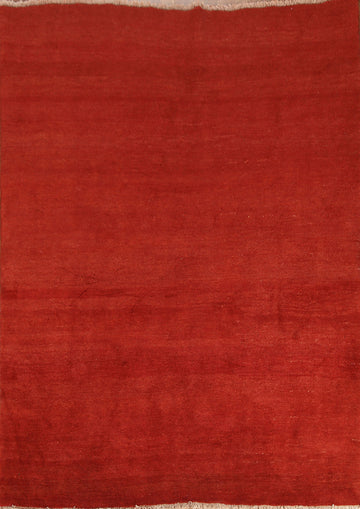 Modern Solid Gabbeh Persian Wool Rug 7x8