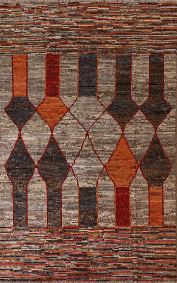 Handmade Moroccan Oriental Area Rug 7x10