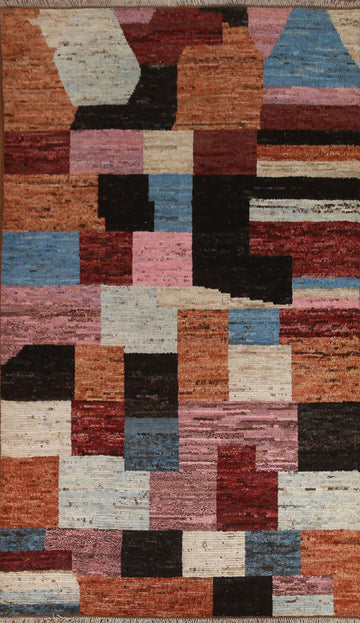 Geometric Moroccan Wool Area Rug 6x10
