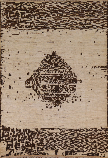 Handmade Wool Moroccan Area Rug 6x8