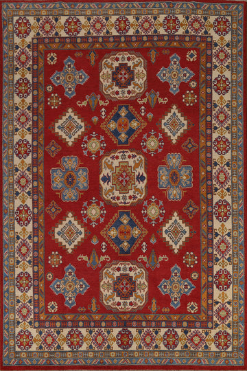 Red Wool Kazak Oriental Area Rug 8x10