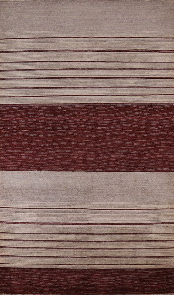 Striped Gabbeh Kashkoli Oriental Area Rug 6x9