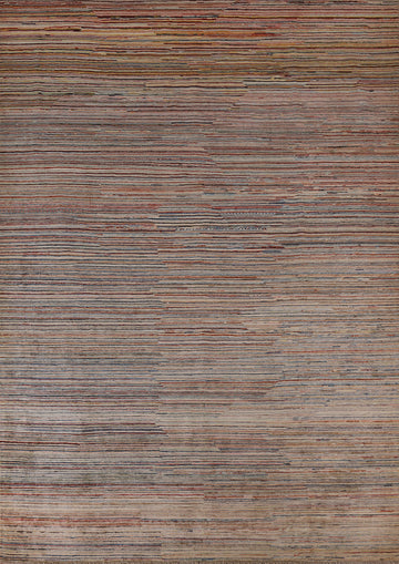 All-Over Gabbeh Kashkoli Striped Wool Area Rug 8x10