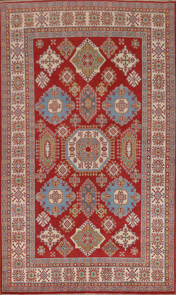 Geometric Kazak Oriental Area Rug 7x10