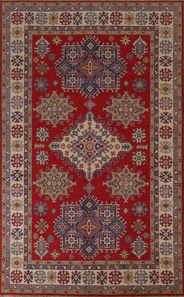 Geometric Kazak Oriental Area Rug 7x10