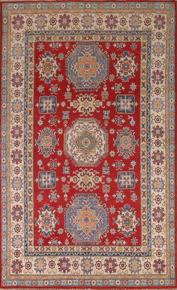 Red Wool Kazak Oriental Area Rug 7x10