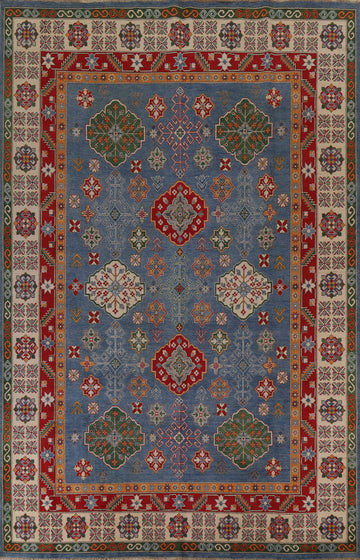 Geometric Kazak Oriental Area Rug 9x12