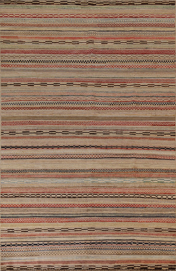 Striped Gabbeh Kashkoli Oriental Area Rug 7x10