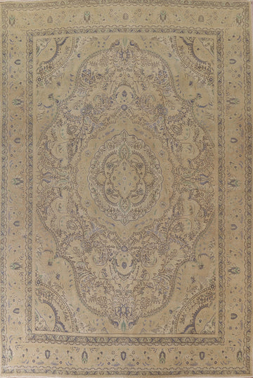 Distressed Tabriz Persian Area Rug 10x13