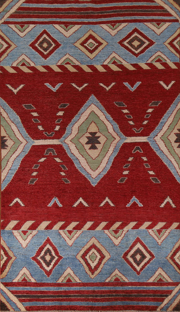 Red Gabbeh Kashkoli Pakistan Area Rug 6x10