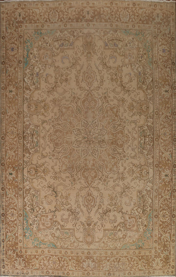 Distressed Tabriz Persian Area Rug 10x13
