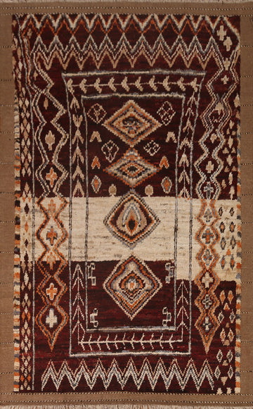 Tribal Moroccan Oriental Area Rug 6x9