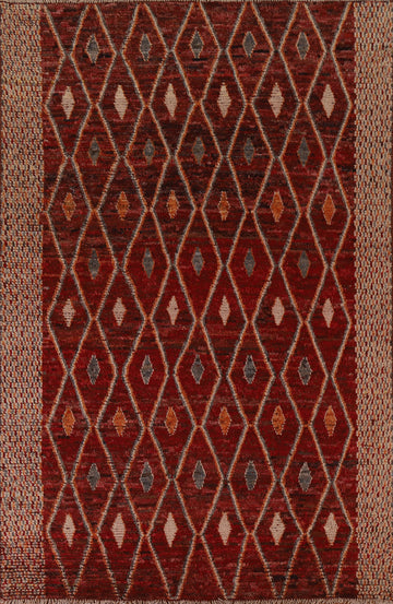 Trellis Wool Moroccan Area Rug 7x9