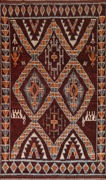 Tribal Wool Moroccan Area Rug 6x8
