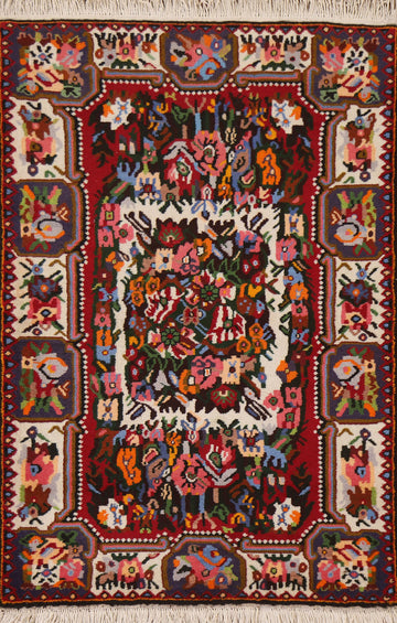 Hand-Knotted Bakhtiari Persian Area Rug 4x5