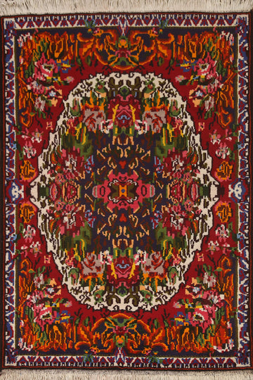 Victorian Style Bakhtiari Persian Area Rug 4x5