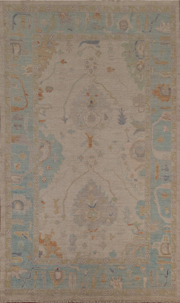 Vegetable Dye Oushak Turkish Area Rug 7x10