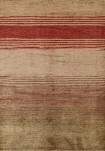 Striped Gabbeh Kashkoli Oriental Area Rug 6x8