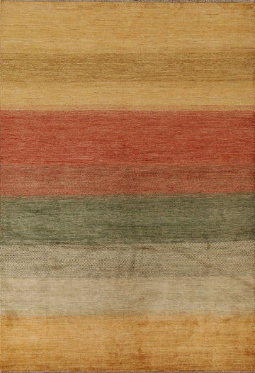 Striped Gabbeh Kashkoli Area Rug 6x8