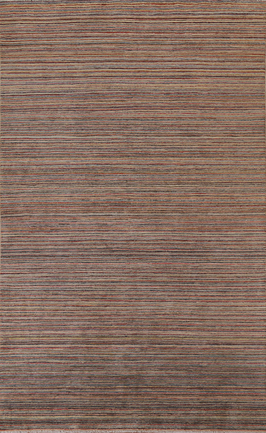 Striped Gabbeh Kashkoli Wool Area Rug 6x10