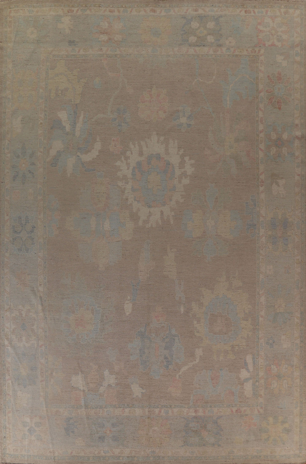 Turkish Oushak Vegetable Dye Large Rug 12x15