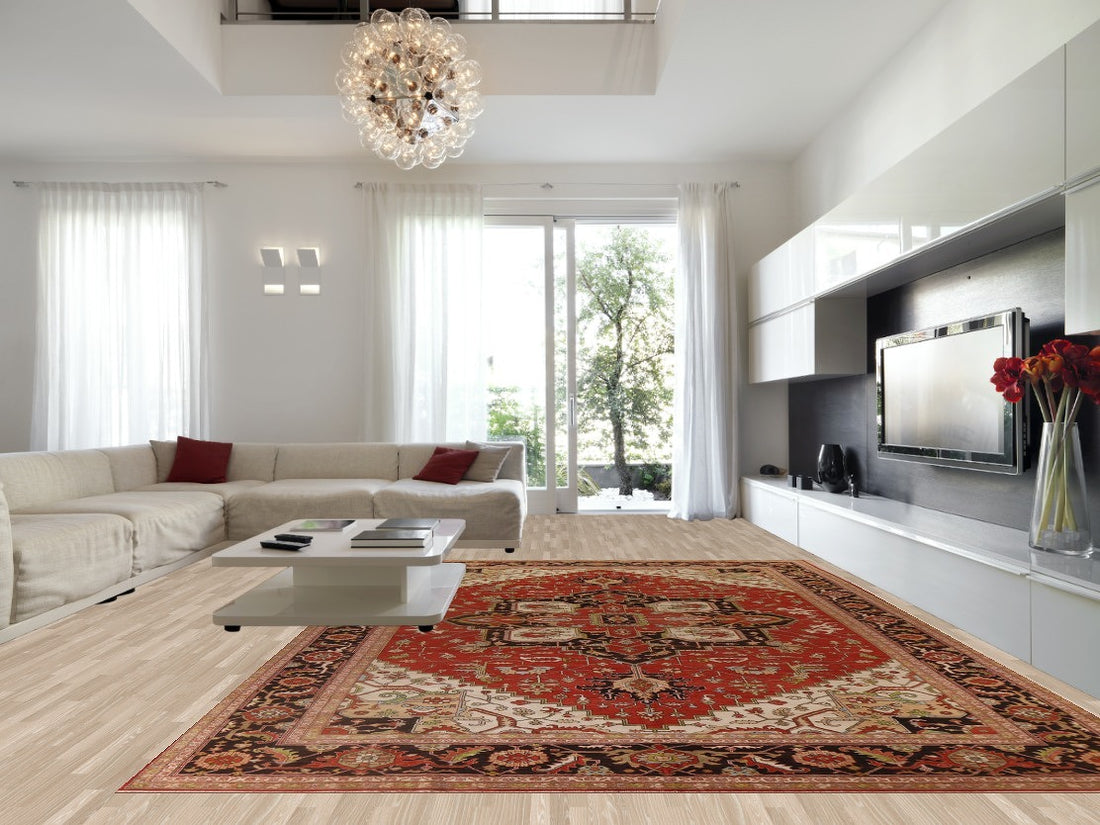 Vegetable Dye Heriz Serapi Oriental Large Rug 12x17