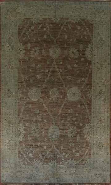 Over-Dyed Chobi-Peshawar Oriental Area Rug 6x9