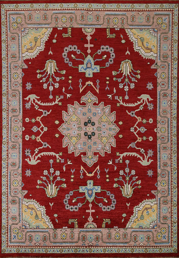 Vegetable Dye Oushak Turkish Area Rug 6x8