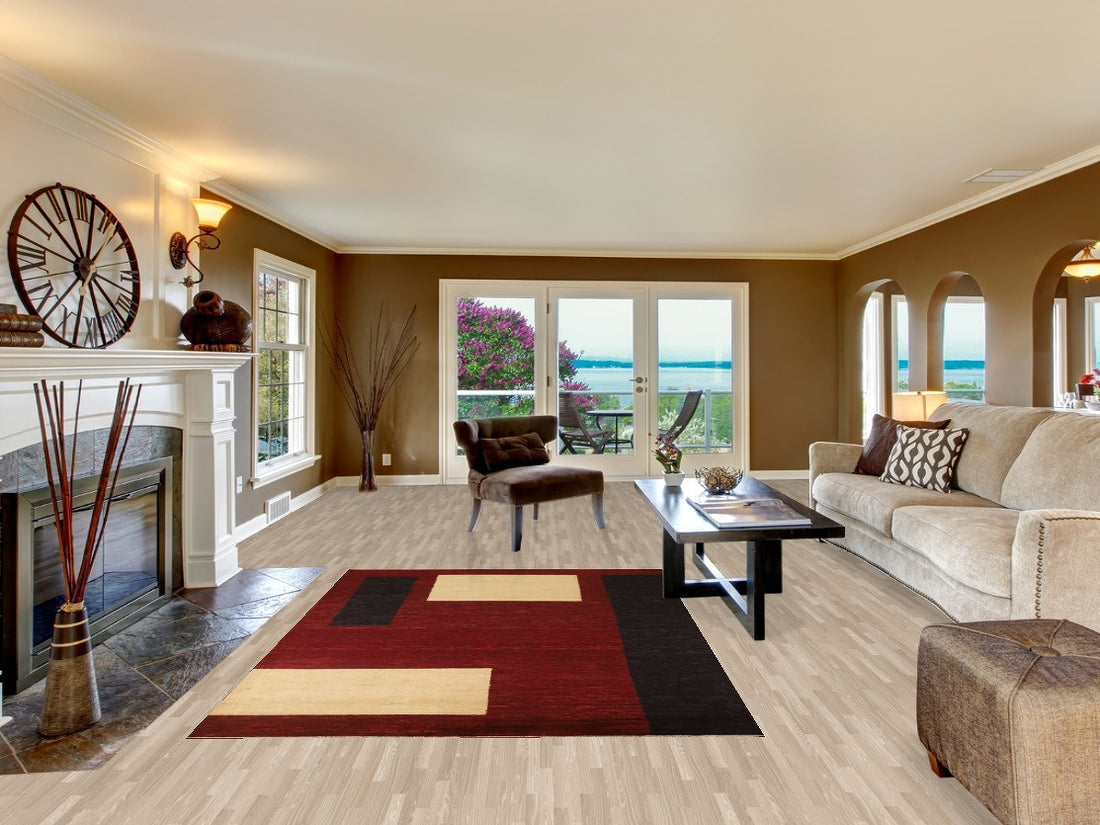 Vegetable Dye Gabbeh Modern Area Rug 6x8