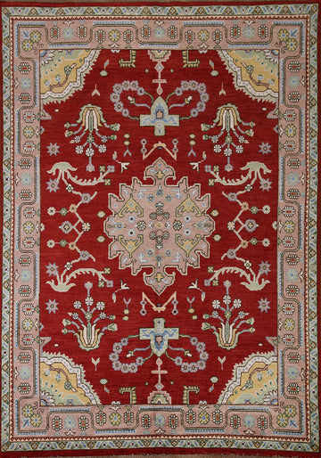 Turkish Oushak Vegetable Dye Area Rug 6x8