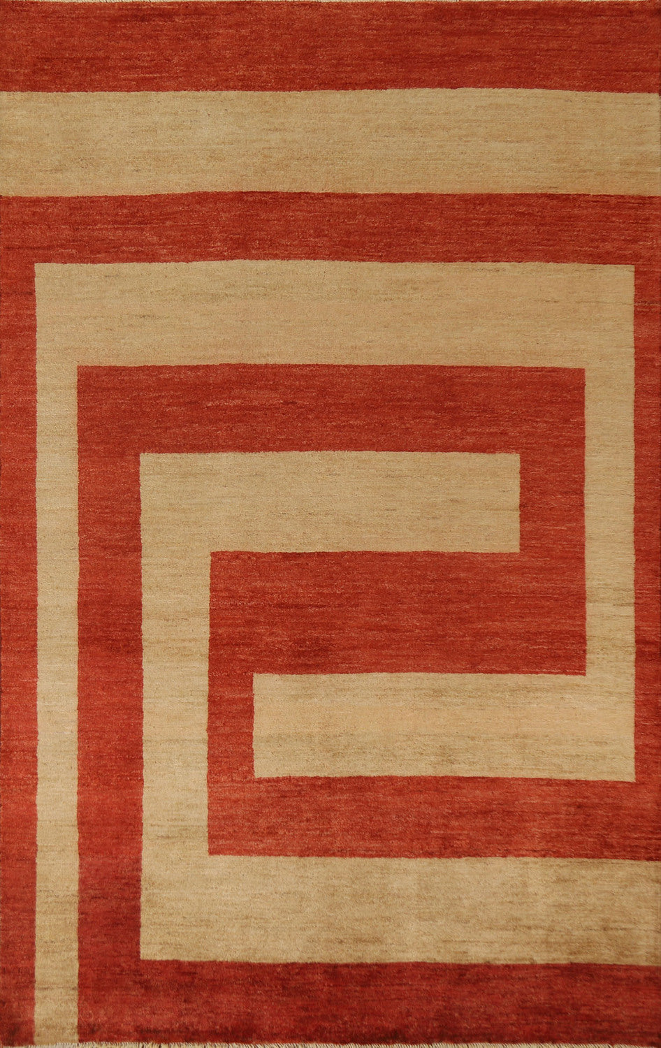 Modern Gabbeh Vegetable Dye Area Rug 6x8