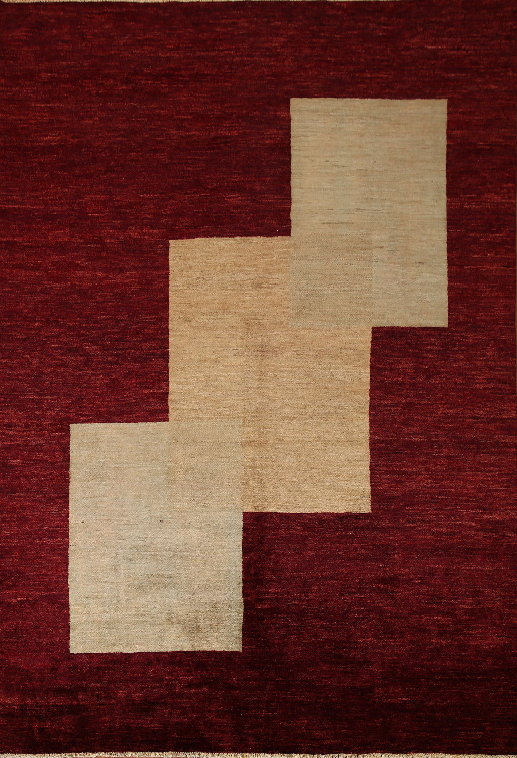 Vegetable Dye Gabbeh Modern Area Rug 7x8