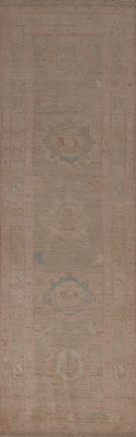 Vegetable Dye Oushak Oriental Runner Rug 3x10