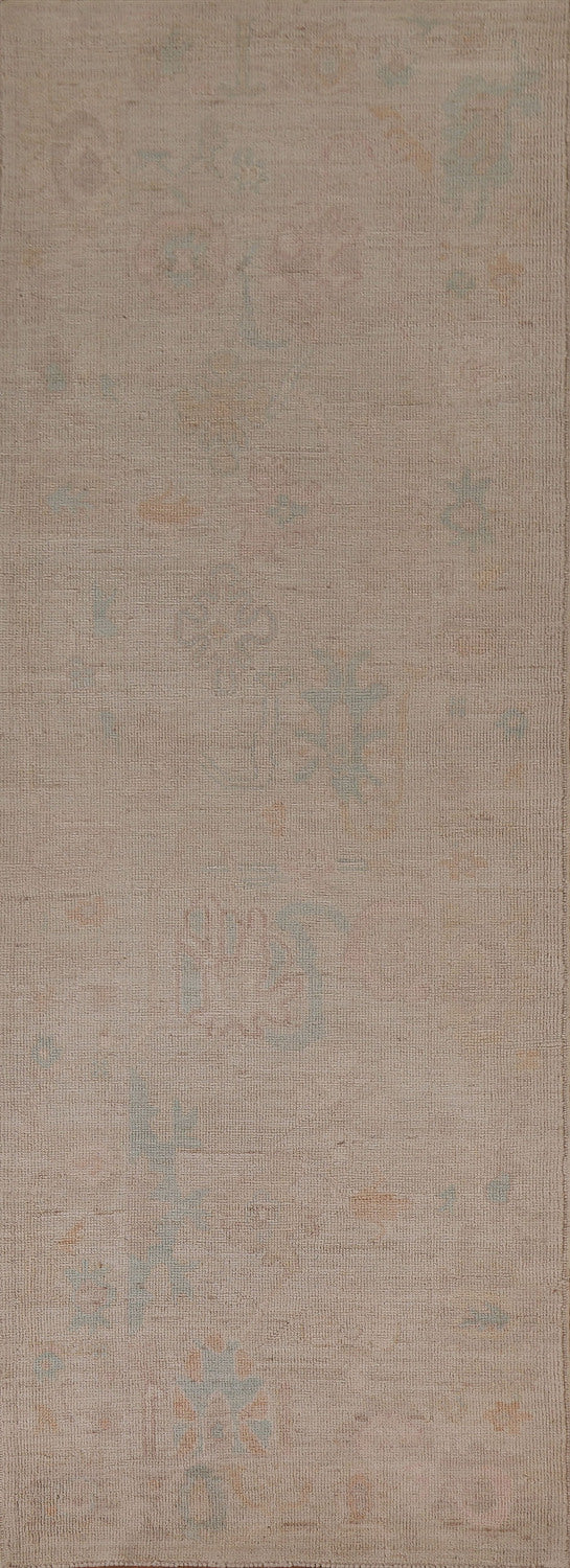 Vegetable Dye Oushak Oriental Runner Rug 3x10