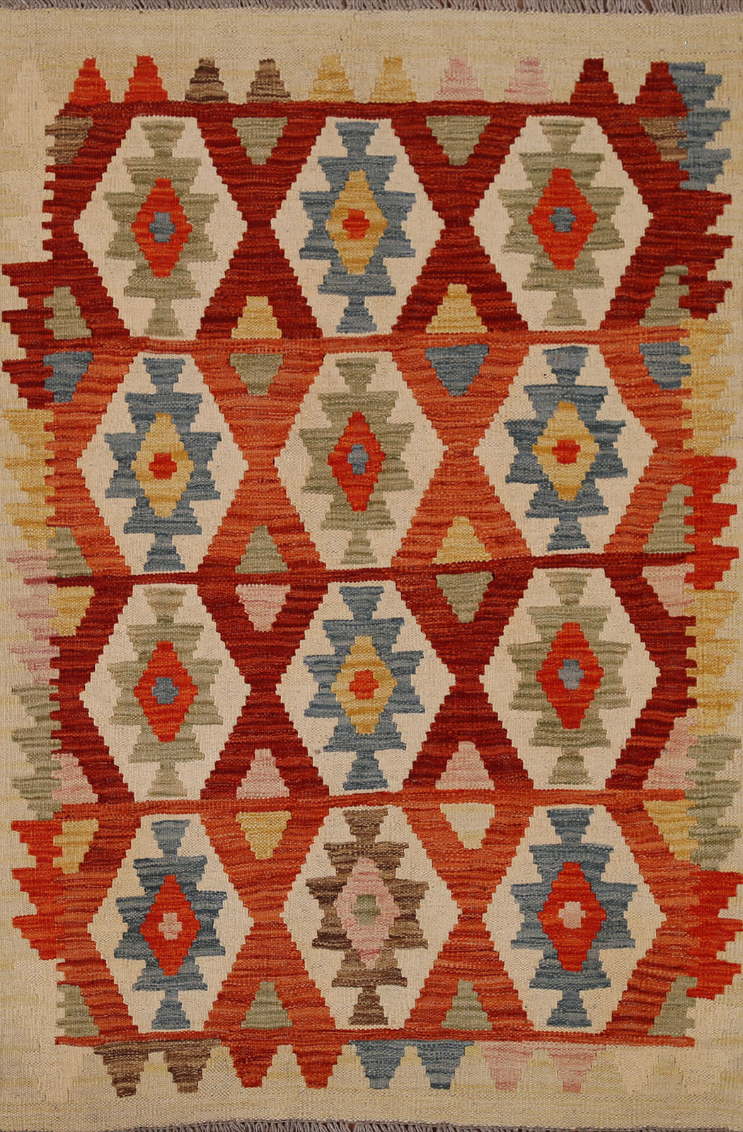 Geometric Kilim Oriental Area Rug 3x5