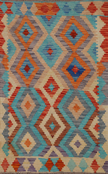 Geometric Kilim Oriental Area Rug 3x5