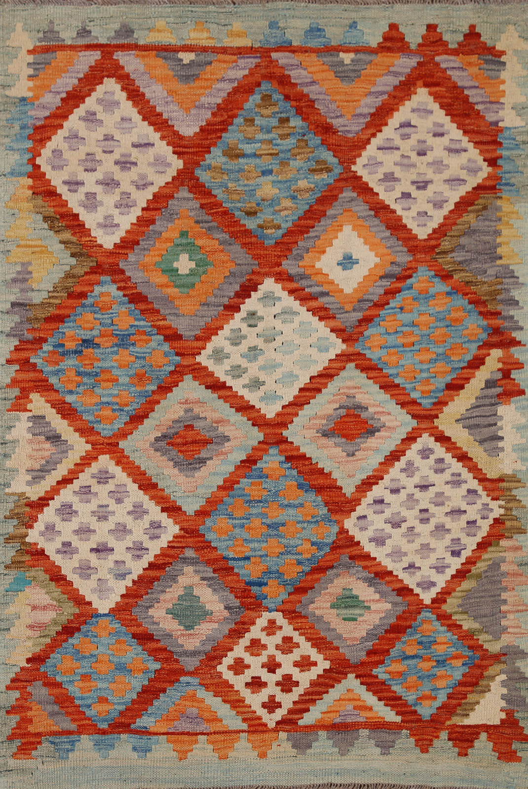 Geometric Kilim Oriental Area Rug 4x5