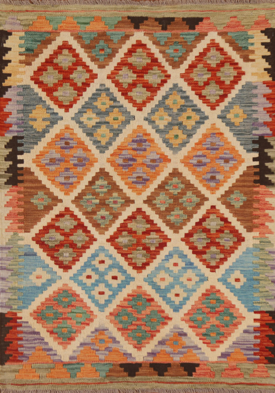 Geometric Kilim Oriental Area Rug 3x5