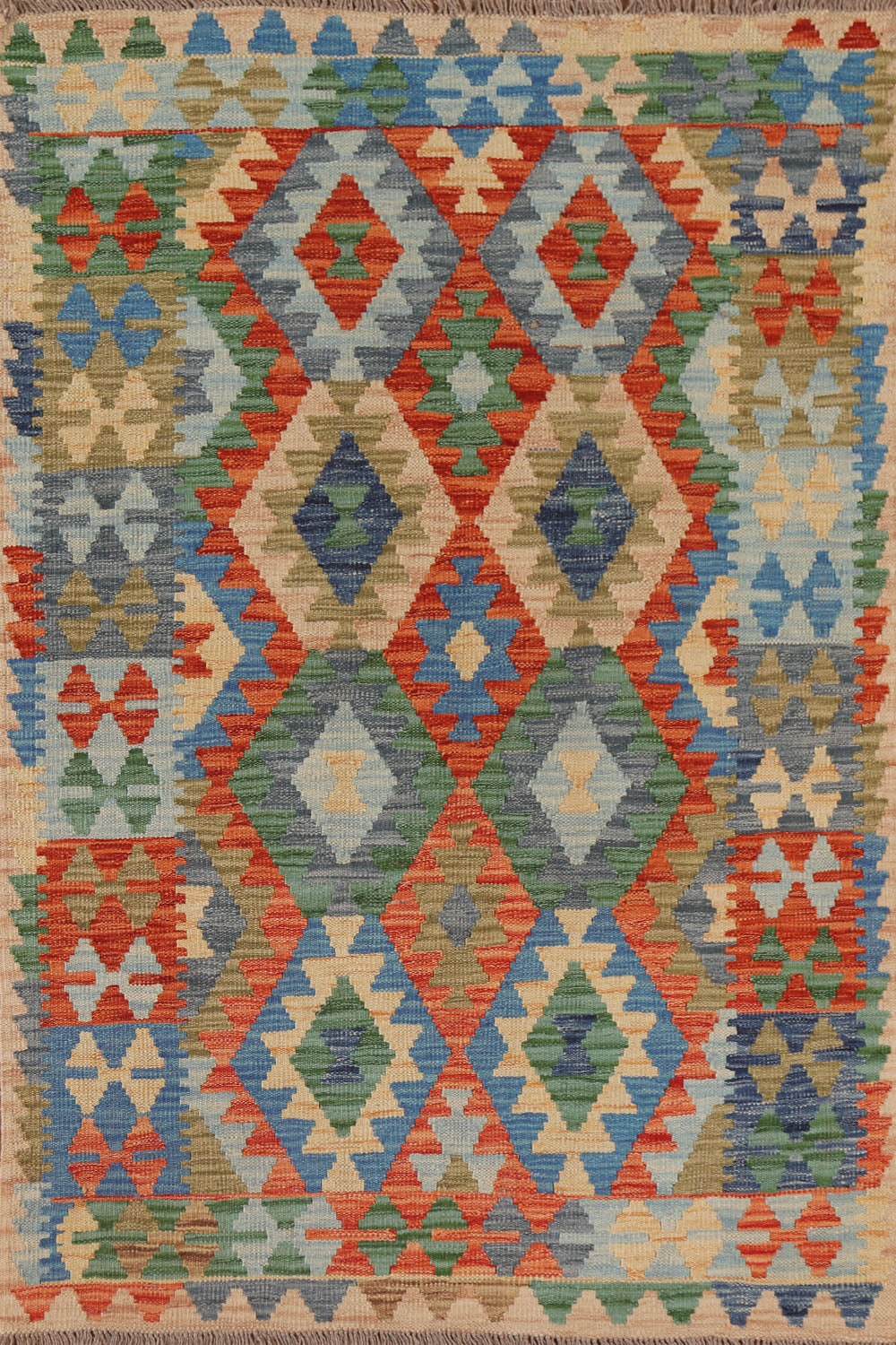 Geometric Kilim Oriental Area Rug 3x5