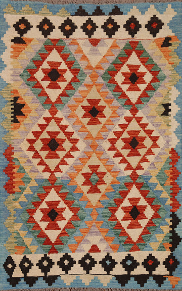 Geometric Kilim Oriental Area Rug 3x5