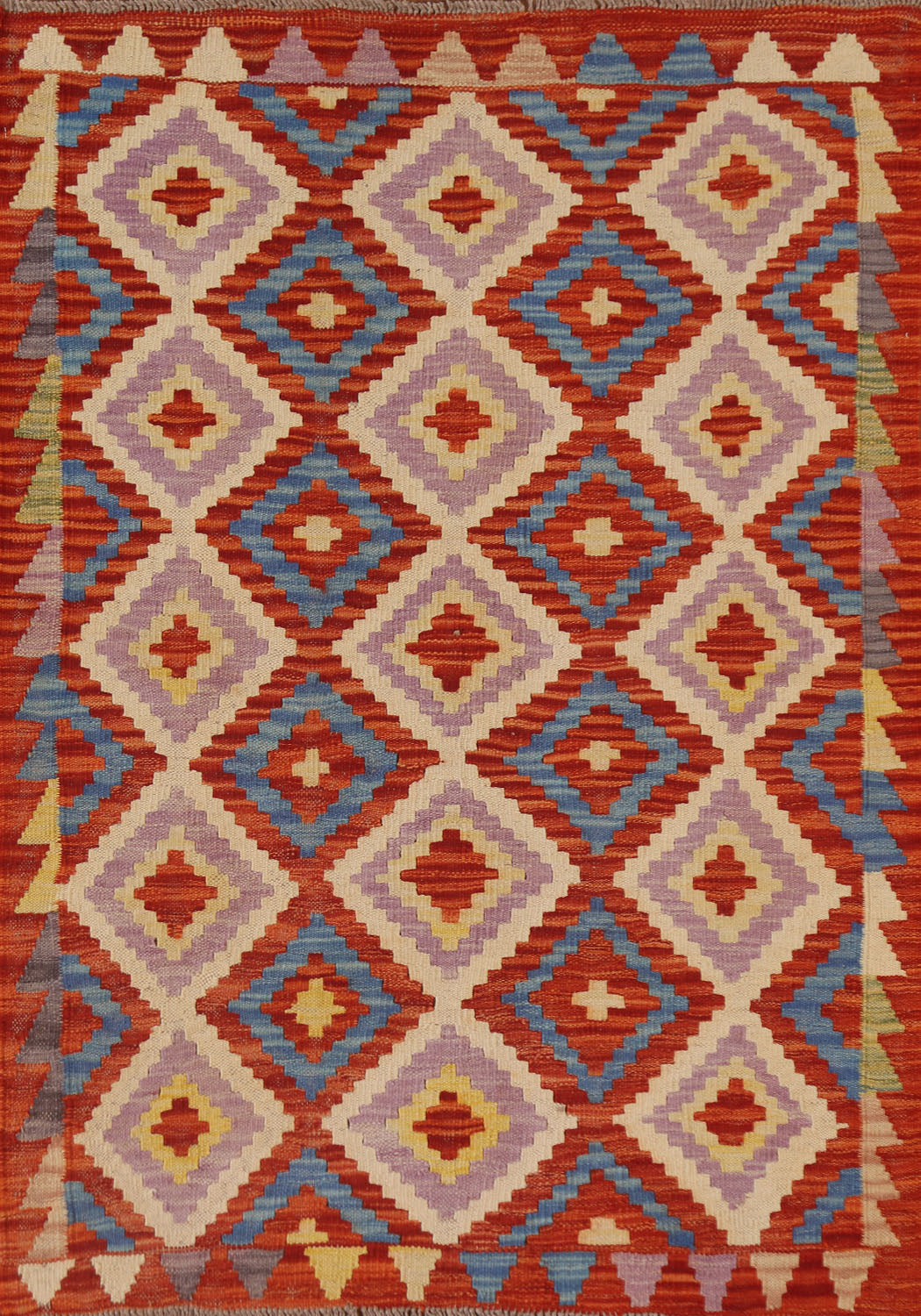 Reversible Wool Kilim Oriental Area Rug 3x5